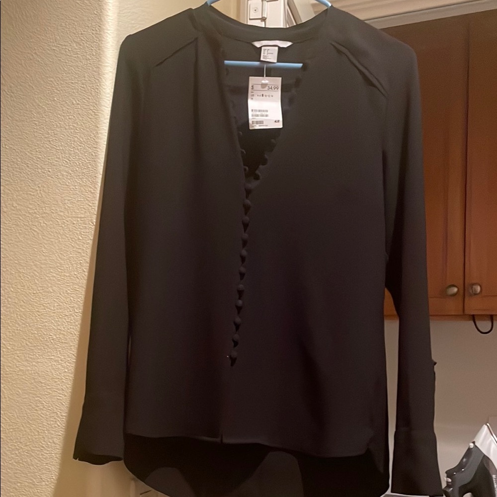 H&M Black Button-Detail Blouse - Picture 3 of 3